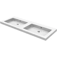 Mueller Double keramische wastafel 120x46cm zonder kraangaten