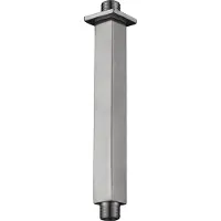 Wiesbaden 304 douchearm met plafondbevestiging vierkant 20 cm geborsteld RVS
