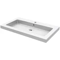 Mueller Single flat meubelwasbak 60x46cm met kraangat