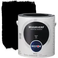 Histor Perfect Finish muurverf zwart mat 2,5 liter