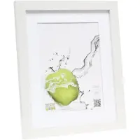 Deknudt Witte fotokader met witte passe-partout 20x25 S66KF1