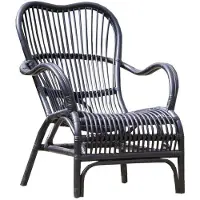 Van der leeden Stoel Bandung Spider rotan zwart