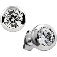 Diamonfire Zilveren Solitair Oorknoppen - 1.00 Ct 6.25 Mm Kastzetting 806.0843.00