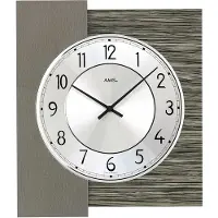 AMS 9584 Wandklok Hout en Aluminium