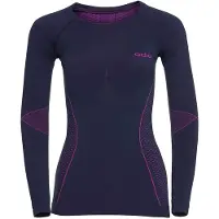 Odlo thermoshirt - long sleeve/ crew neck - dames - blue radiant - maat S
