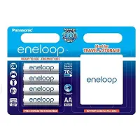 Eneloop Panasonic Oplaadbare AA / HR6 Batterijen + Case (4 stuks, 2000 mAh)