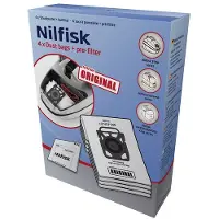 Nilfisk 107407940 Elite/Extreme/King microvezel stofzuigerzakken 4 zakken (origineel)