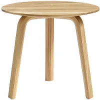 HAY Bijzettafel Bella Coffee Oiled Solid Oak Solid Tabletop And Veneer Legs Ø45 x H39 cm