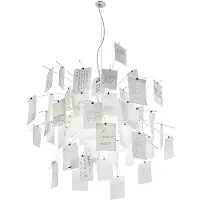 Ingo Maurer Design hanglamp Zettel'z 5, dimbaar, wit / opaal, Woon-/ Eetkamer, Papier, Design, hanglamp