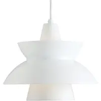 Louis Poulsen Design hanglamp Doo-Wop, dimbaar, wit / opaal, Woon-/ Eetkamer, Aluminium, Design, hanglamp
