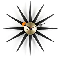 Vitra Sunburst Wall Clock / Brass - Wandklokken Messing Black - 20125305