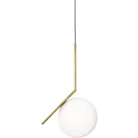 Flos IC lights S2 hanglamp Geborsteld messing-opaal
