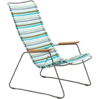 Houe CLICK Relaxfauteuil Lounge Chair Bamboe Armleuningen Stalen Frame 2 stuks