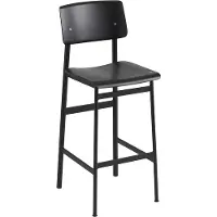 Muuto Loft Barkruk Zwart 75 Cm - Barkrukken Eikenfineer Black - LOFBARN01021