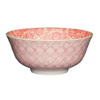 Kitchencraft Victorian Stule Print Ceramic Bowl Roze