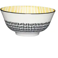 Kitchencraft Moroccan Style Stipe Ceramic Bowl Zilver