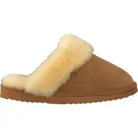 Warmbat Huisschoenen 'Flurry' crème / cognac