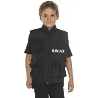 Boland Verkleedpak Swat Kogelvrijvest Junior Zwart