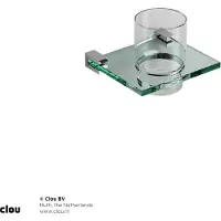 Clou bekerhouder QUADRIA croom poli+helder glas