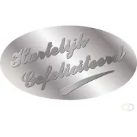 Haza Etiket hartelijk gefeliciteerd zilver à 1000 stuks
