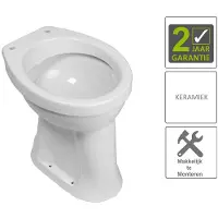 Boss & Wessing Bws toiletpot staand | vlakspoel | verhoogd 6 ao | wit