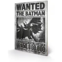 Merchandising BATMAN - Printing on wood 40X59 - Wanted