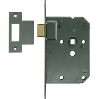 Nemef Loopslot Lak 1255/250mm - Type 1255 met Omlegbare Schoot - Kast Staal Verzinkt - Sluitplaat Blank Staal - Dagschoot Messing - Voorplaat 174x20x2,75mm - Doornmaat 50mm - Kleur Zilver