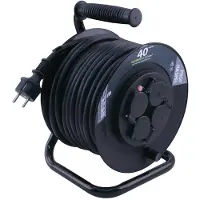 Q-Link ETM Kabelhaspel Professioneel - 40 m met 3 x 1.5 mm2 Neopreen Snoer - Zwart