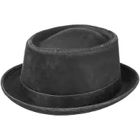 Stetson Hoed - Pork Pie CO/PES - zwart - Maat M
