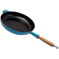 Le Creuset Gietijzeren koekenpan SIGNATURE Ø 28cm, Pan + steelpan, Blauw