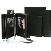 Deknudt Passepartout album zwart met kaft in leder 15x20 A66DA2