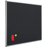 Smit Visual Prikbord bulletin 16mm antraciet - 90x180 cm
