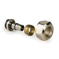 Heimeier klemkoppeling 3/4 inchx16x2 mm.voor meerlagenbuis