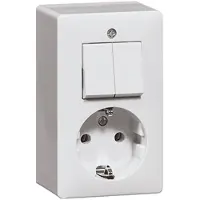 Honeywell Peha Peha 6695 Combinatiestopcontact met randaarde wit - 00275521