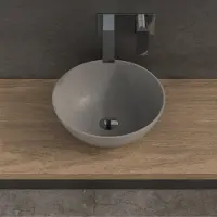 Ideavit Opbouw waskom solidthin 39x14,5 cm solid surface mat lichtgrijs