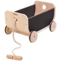 PlanToys Houten Speelgoed Wagen Zwart