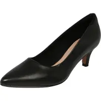 Clarks Clarksvoor vrouwen. 26137208 Linvale Jerica leren schoenen zwart (38), Leer, 5 tot 8 cm, Geen, Casual