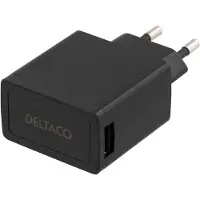 Deltaco USB-AC77 oplader voor mobiele apparatuur Binnen Zwart
