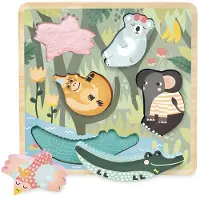 Vilac Houten tactiele voelpuzzel Jungle *