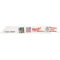 Milwaukee Reciprozaagblad Sawzall metaal Thin Kerf 150mm 18-Tpi (5 Stuks)