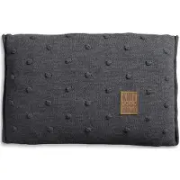 Knit Factory Noa Kussen - Antraciet - 60x40 cm
