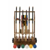 Ubergames Professionele Croquet set, 6 persoons, 11mm stalen poorten, kunststof
