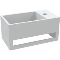 Best design Fontein met handdoekhouder mona solid surface 33x18x16 cm