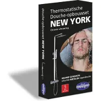 Best design Regendouche opbouwset new-york thermostatisch vierkant