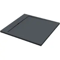 Best design Douchebak Decent 90x90x3.5 cm Solid Surface Mat Zwart