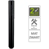 Boss & Wessing BWS Handdouche Rond 1/2" Messing Mat Zwart