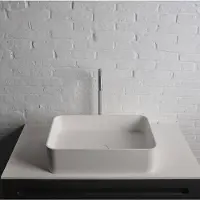 Ideavit Opbouwwastafel Solidthin 50x35x12.5 cm Solid Surface Mat Wit