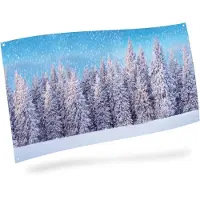 My Village Achtergronddoek sneeuwbos 150x75 cm