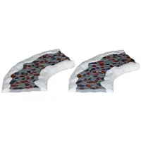 Lemax Kerstdorp accessoire | | Stone Road – Curved | Set van 2