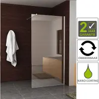 Boss & Wessing Bws eco douchewand met muurprofiel 160x200 cm 8 mm nano coating